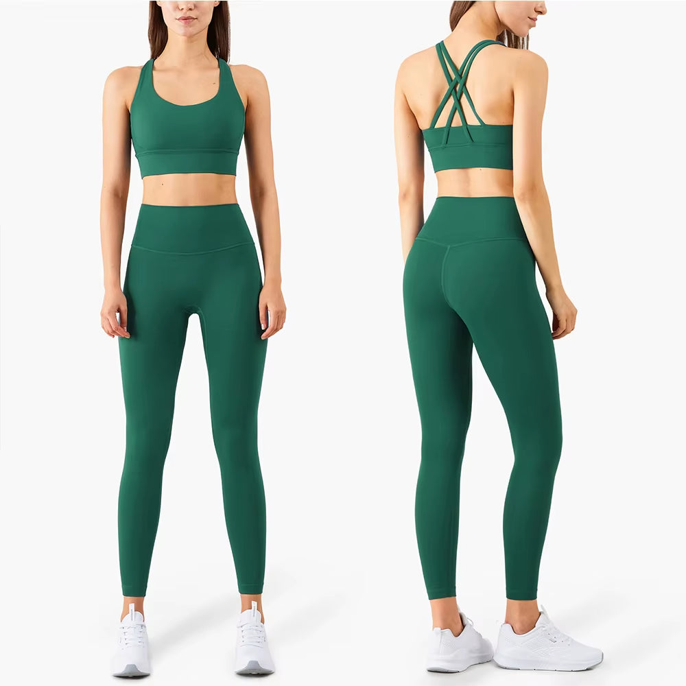 Seamless Women’s Yoga Set – High-Waist Sportswear for Gym, Workout & Fitness Training