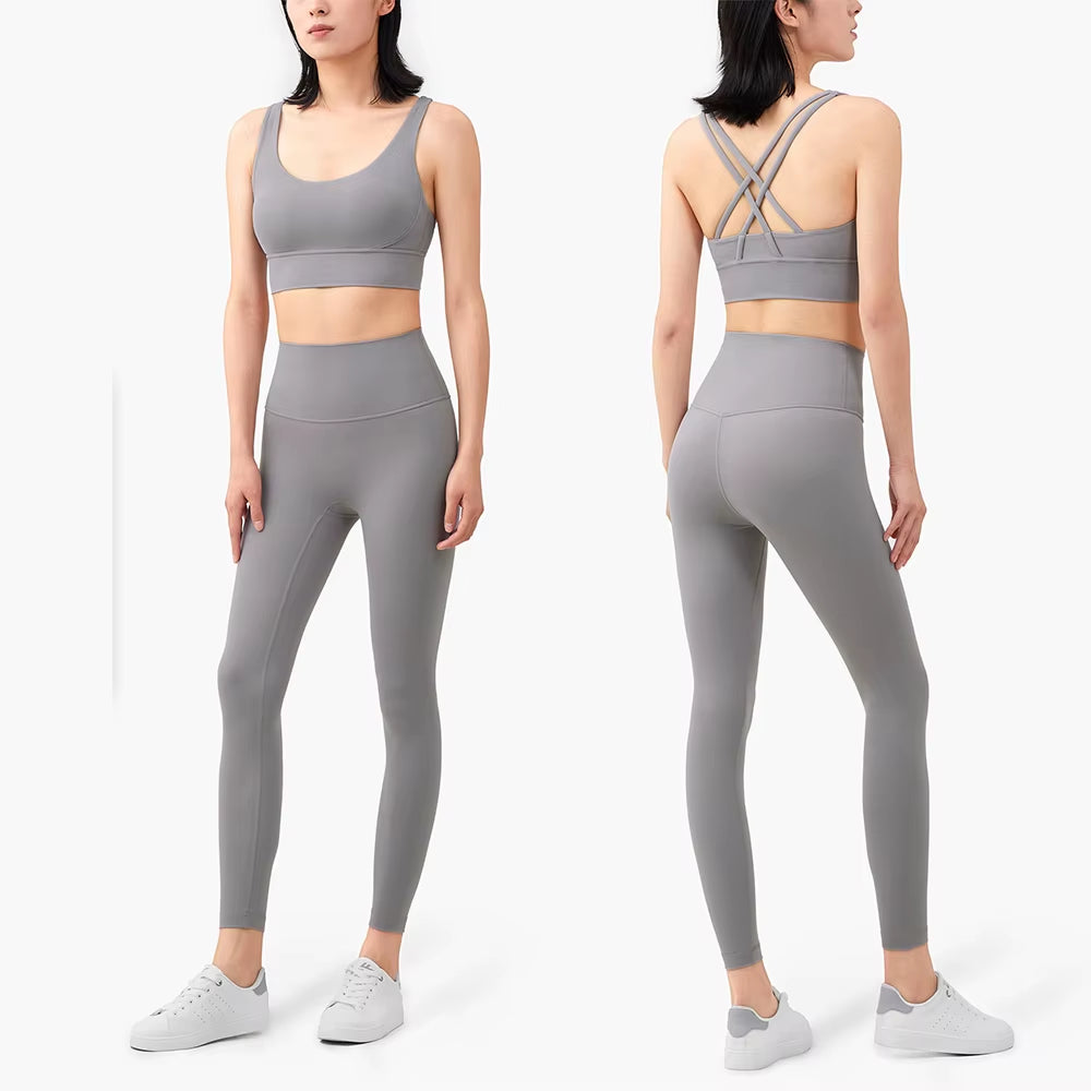 Seamless Women’s Yoga Set – High-Waist Sportswear for Gym, Workout & Fitness Training