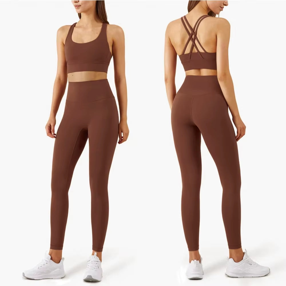 Seamless Women’s Yoga Set – High-Waist Sportswear for Gym, Workout & Fitness Training