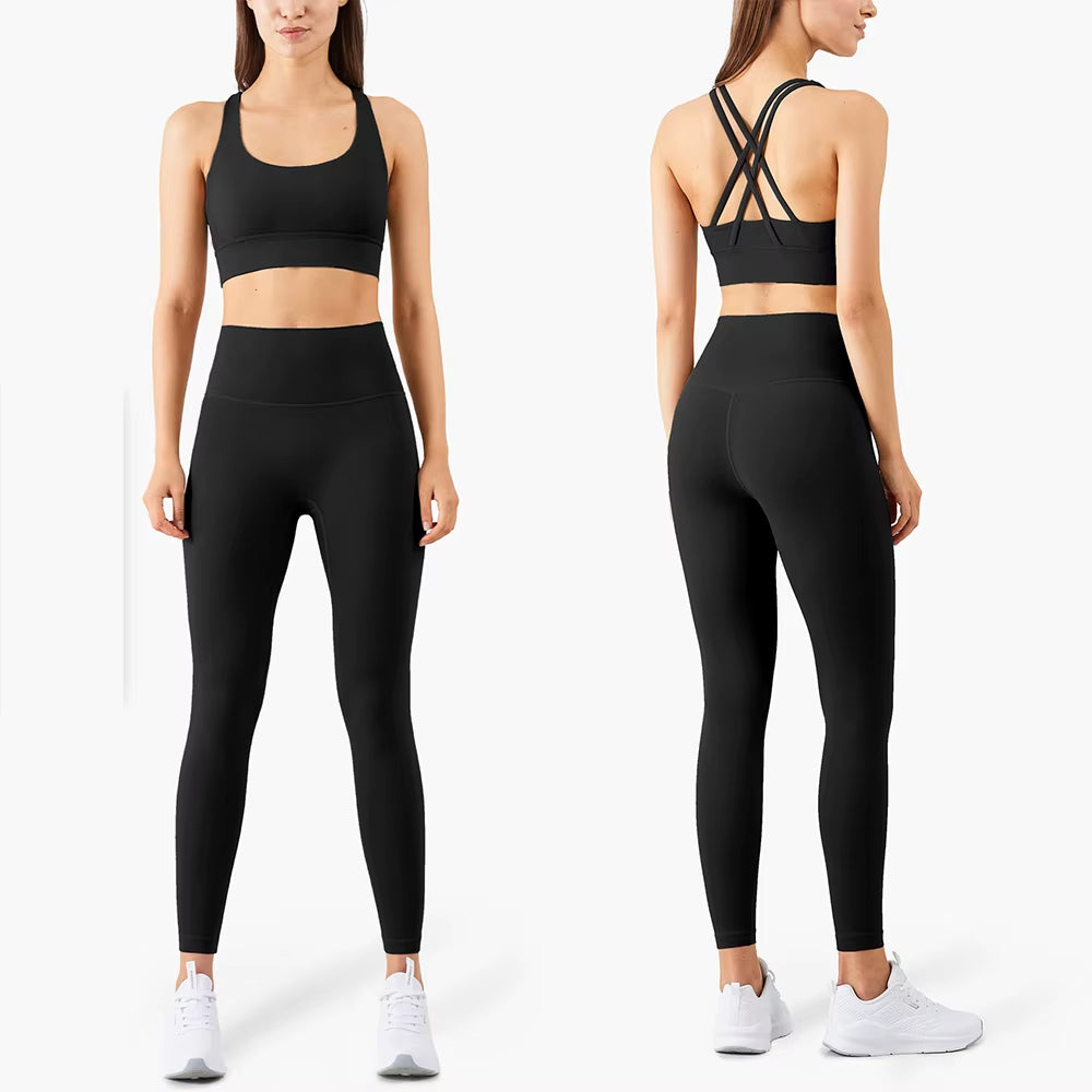 Seamless Women’s Yoga Set – High-Waist Sportswear for Gym, Workout & Fitness Training