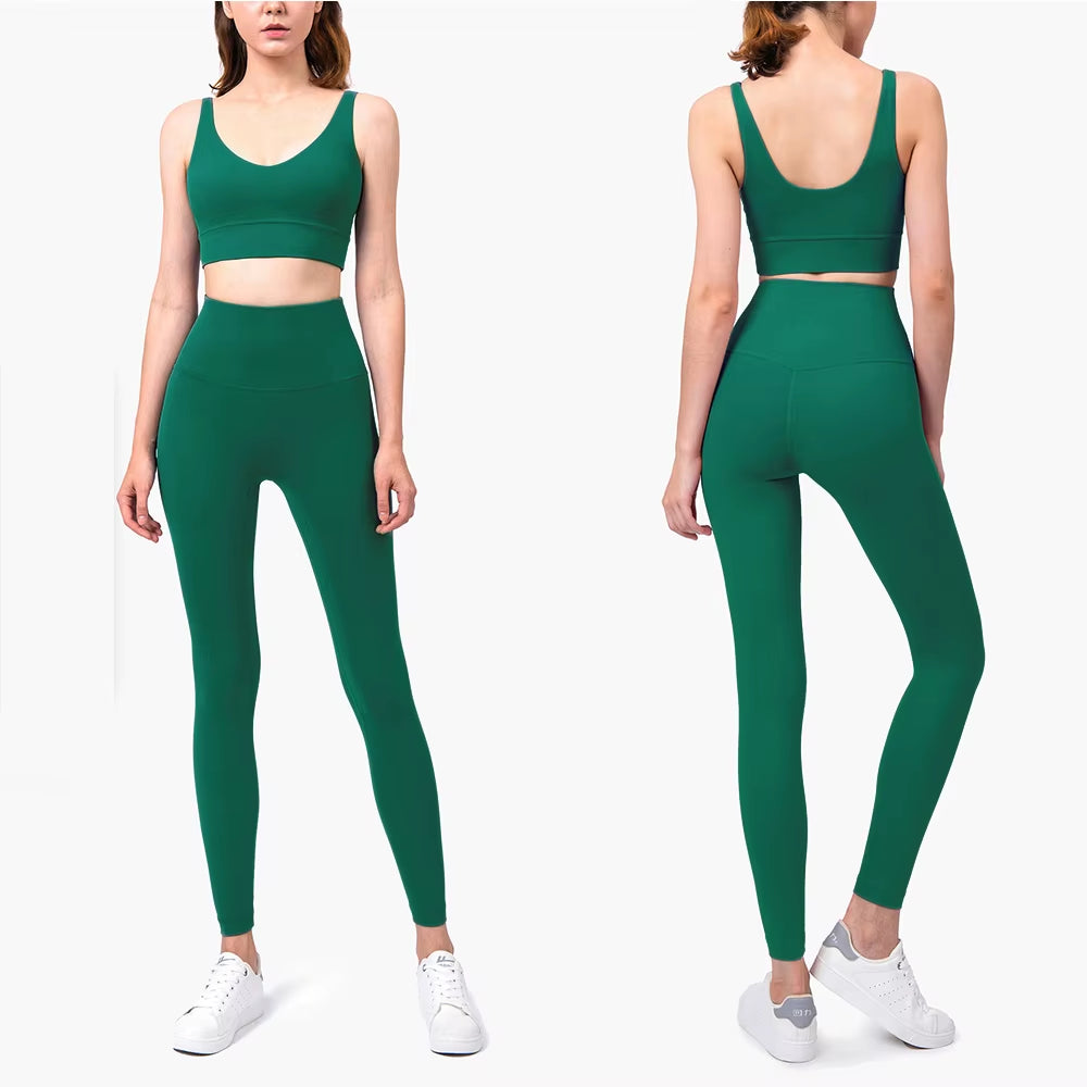 Seamless Women’s Yoga Set – High-Waist Sportswear for Gym, Workout & Fitness Training