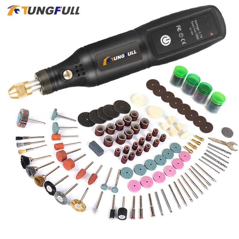 USB Rechargeable Engraving & Polishing Tool – Cordless Mini Rotary Drill Kit