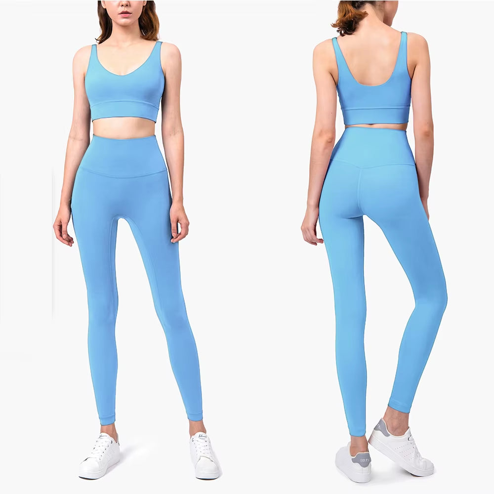 Seamless Women’s Yoga Set – High-Waist Sportswear for Gym, Workout & Fitness Training