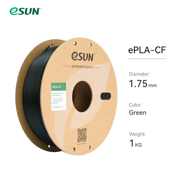 Esun Carbon Fiber PLA Filament – 1KG 1.75MM High-Strength, Fast Printing 3D Printer Filament