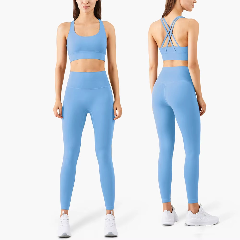 Seamless Women’s Yoga Set – High-Waist Sportswear for Gym, Workout & Fitness Training