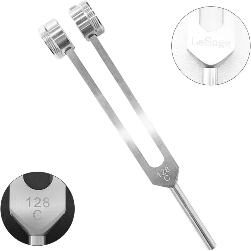 128Hz Bio-Acoustic Tuning Fork – Stress Relief & Chakra Healing Sound Therapy Tool