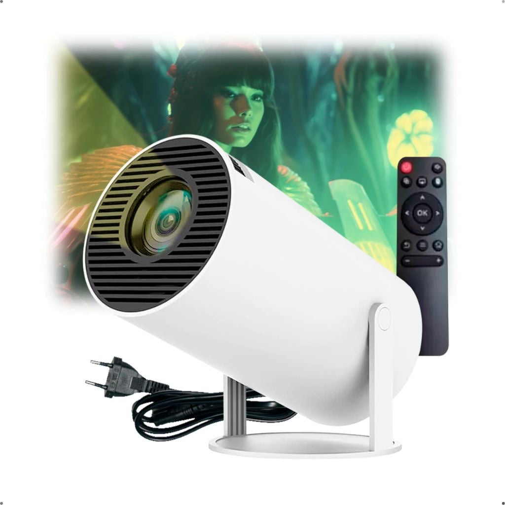 Salange P300 Mini Portable Projector - 4K 8K Video Decoding, 720P HD, Android 11, Wi-Fi, BT 5.1