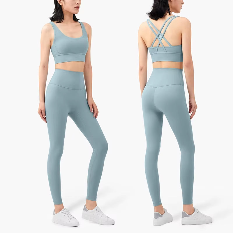 Seamless Women’s Yoga Set – High-Waist Sportswear for Gym, Workout & Fitness Training