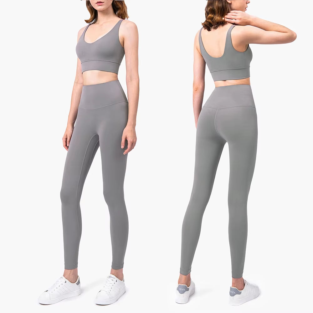 Seamless Women’s Yoga Set – High-Waist Sportswear for Gym, Workout & Fitness Training