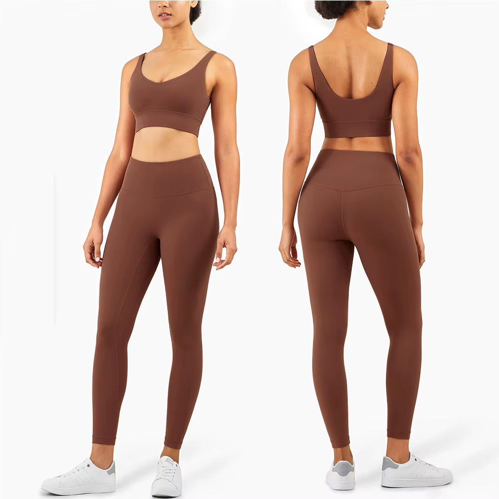 Seamless Women’s Yoga Set – High-Waist Sportswear for Gym, Workout & Fitness Training
