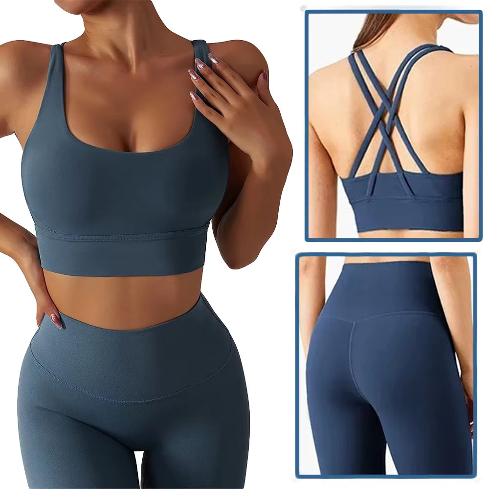 Seamless Women’s Yoga Set – High-Waist Sportswear for Gym, Workout & Fitness Training