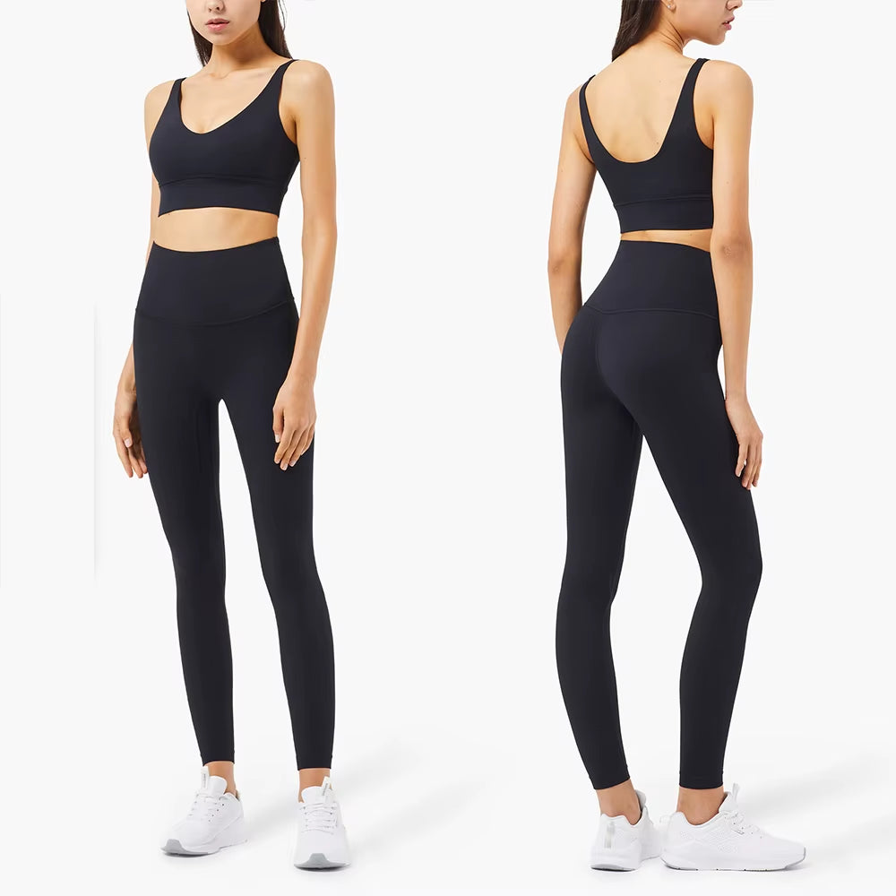 Seamless Women’s Yoga Set – High-Waist Sportswear for Gym, Workout & Fitness Training