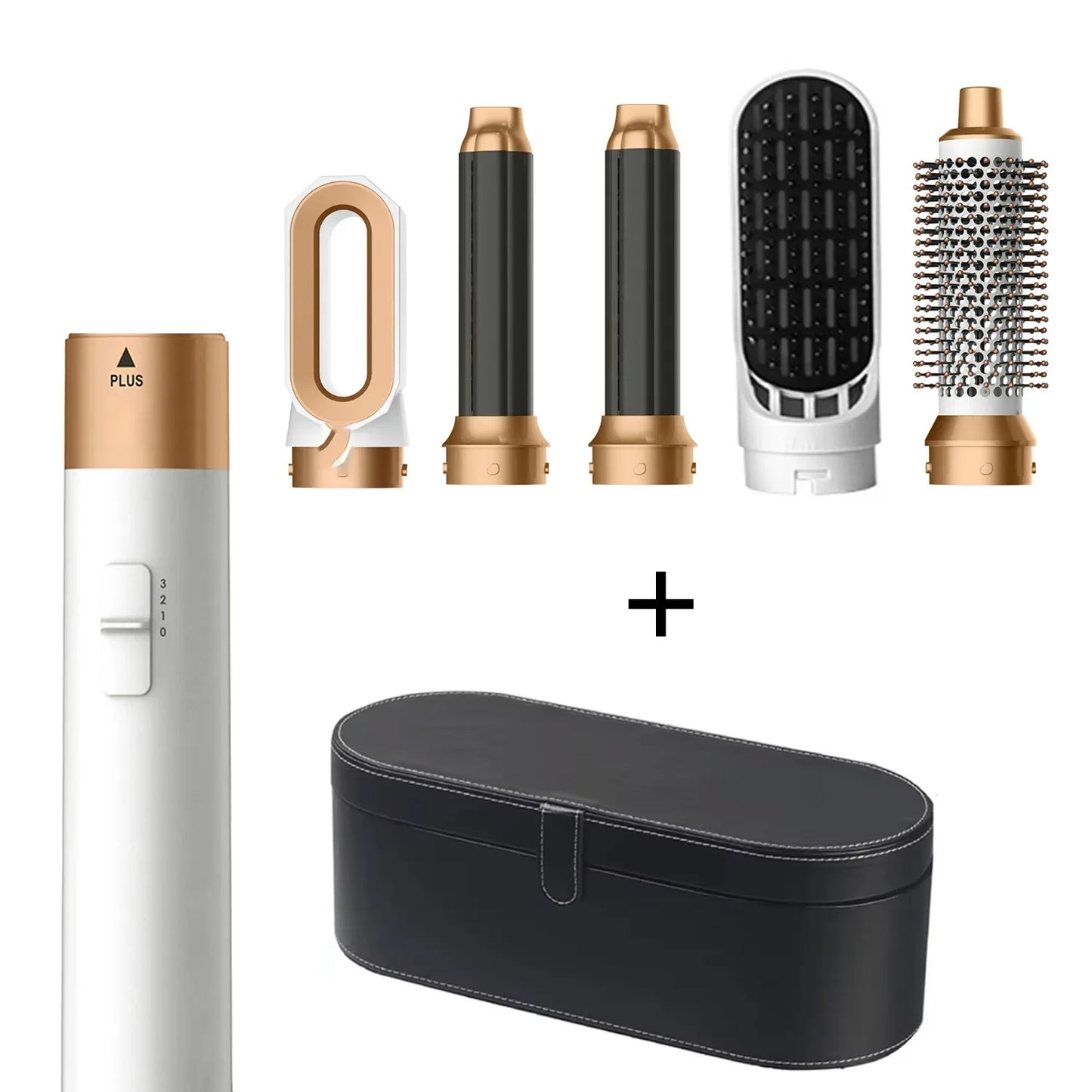 5-in-1 Hair Styling Tool Set – Dryer, Straightener, Curling Iron & Hot Air Brush Combo