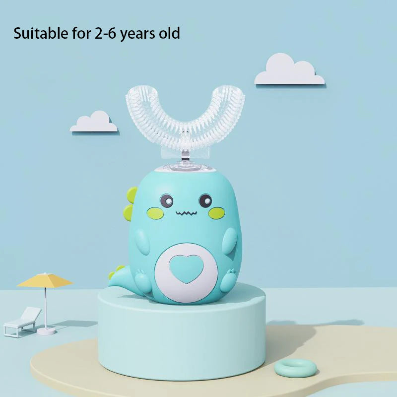 Smart U-Shaped Kids Electric Toothbrush – 360° Sonic Cleaning with Soft Silicone