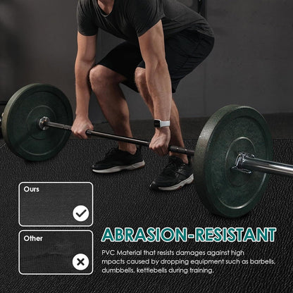 Extra Durable Large Exercise Mat - 8' x 4' x 1/4" Perfect for Home Gym Workouts