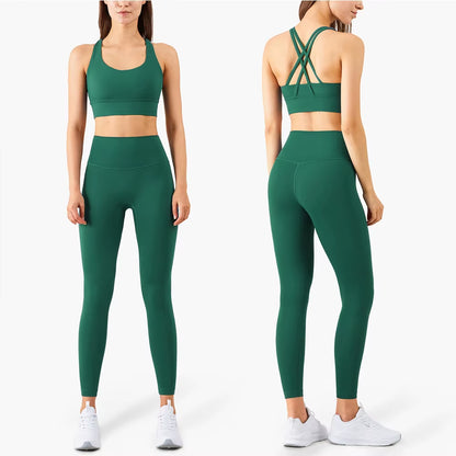 Seamless Women’s Yoga Set – High-Waist Sportswear for Gym, Workout & Fitness Training