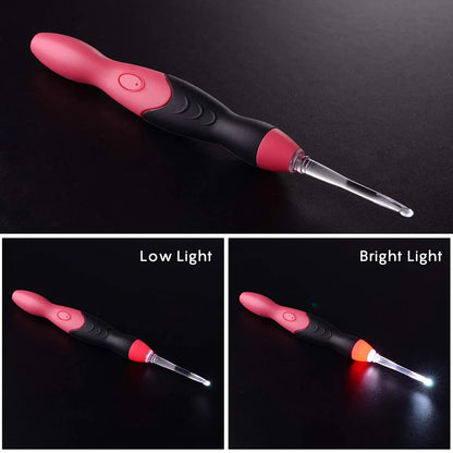 11-in-1 LED Light Up Crochet Hook Set – USB Rechargeable with Adjustable Brightness