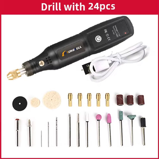 USB Rechargeable Engraving & Polishing Tool – Cordless Mini Rotary Drill Kit