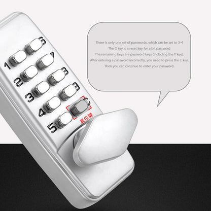 Heavy-Duty Waterproof Mechanical Code Door Lock – Easy Install, No Batteries Needed