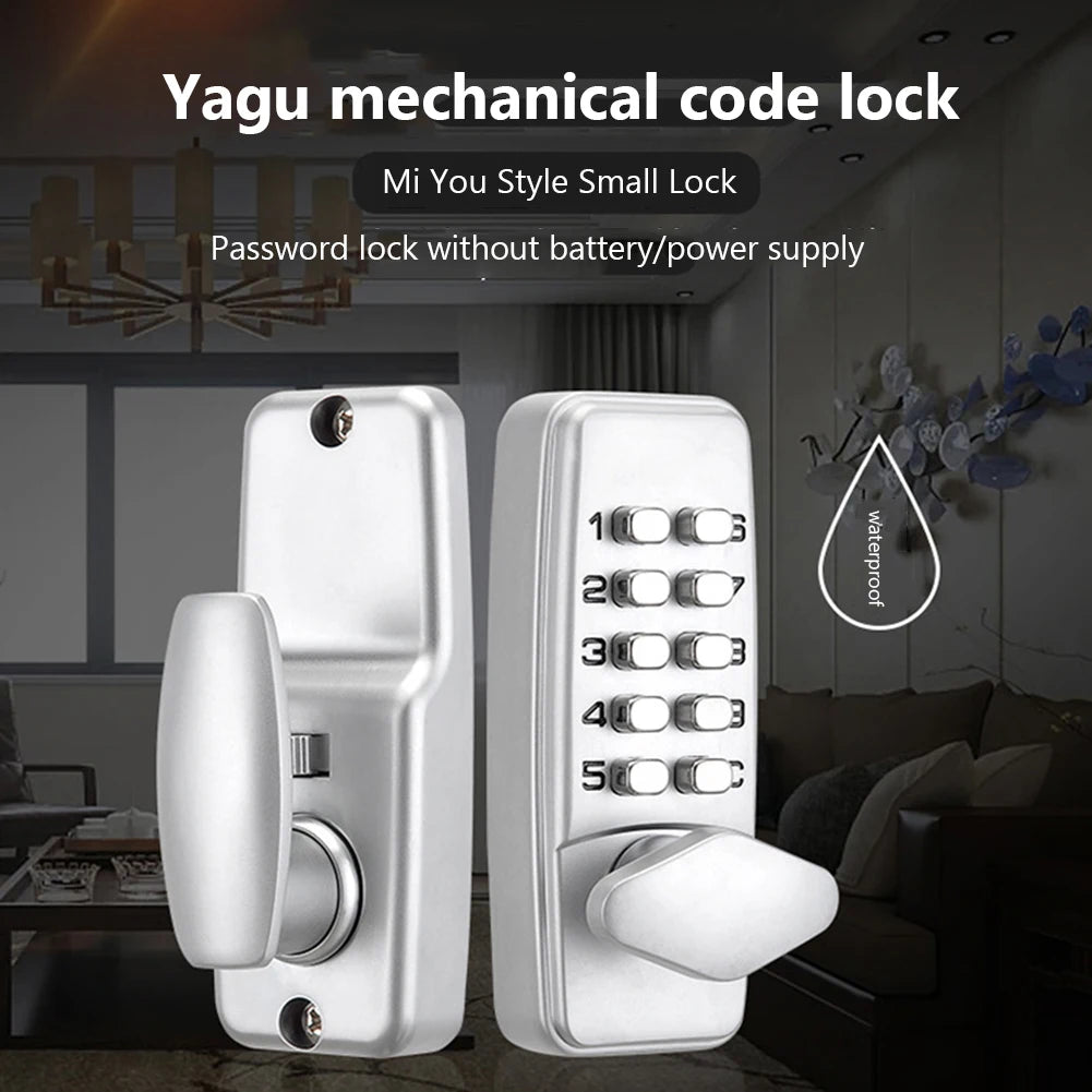 Heavy-Duty Waterproof Mechanical Code Door Lock – Easy Install, No Batteries Needed