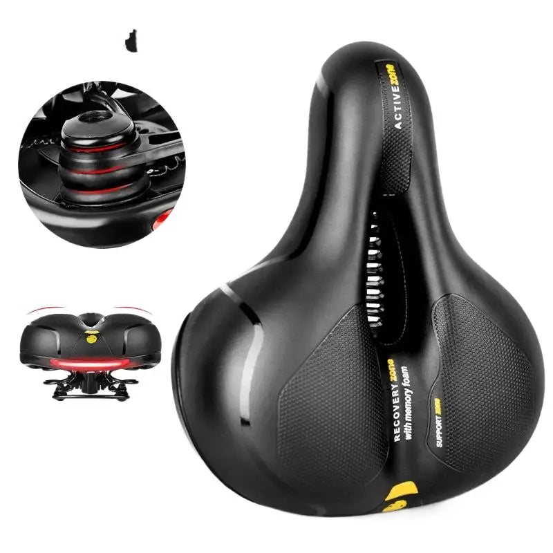 Shock-Absorbing Breathable Bike Saddle – Ergonomic Comfort Seat for MTB & Road Bikes