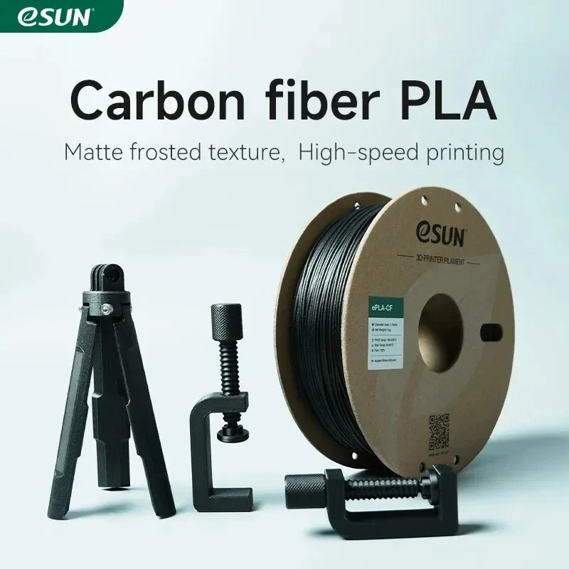 Esun Carbon Fiber PLA Filament – 1KG 1.75MM High-Strength, Fast Printing 3D Printer Filament