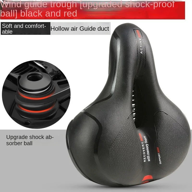 Shock-Absorbing Breathable Bike Saddle – Ergonomic Comfort Seat for MTB & Road Bikes