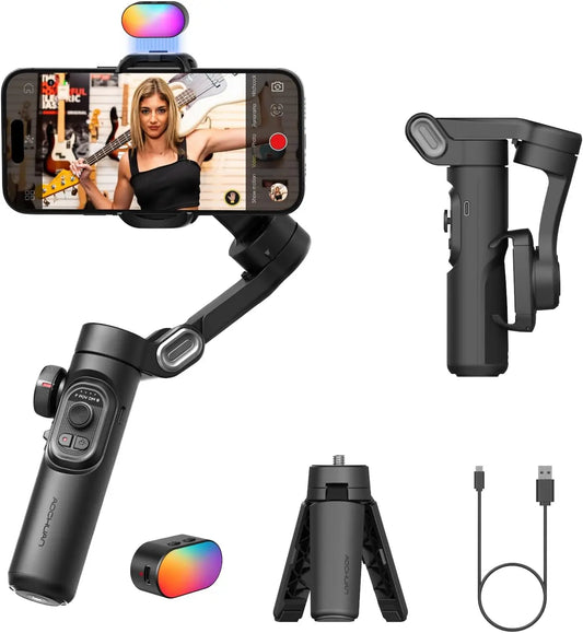 3-Axis Foldable Gimbal Stabilizer for Smartphones – Handheld Vlog & Video Recording Anti-Shake Mount