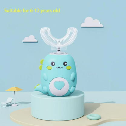 Smart U-Shaped Kids Electric Toothbrush – 360° Sonic Cleaning with Soft Silicone