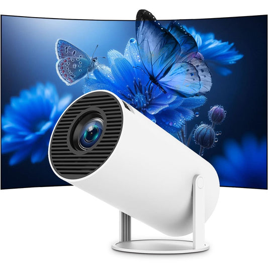 Salange P300 Mini Portable Projector - 4K 8K Video Decoding, 720P HD, Android 11, Wi-Fi, BT 5.1