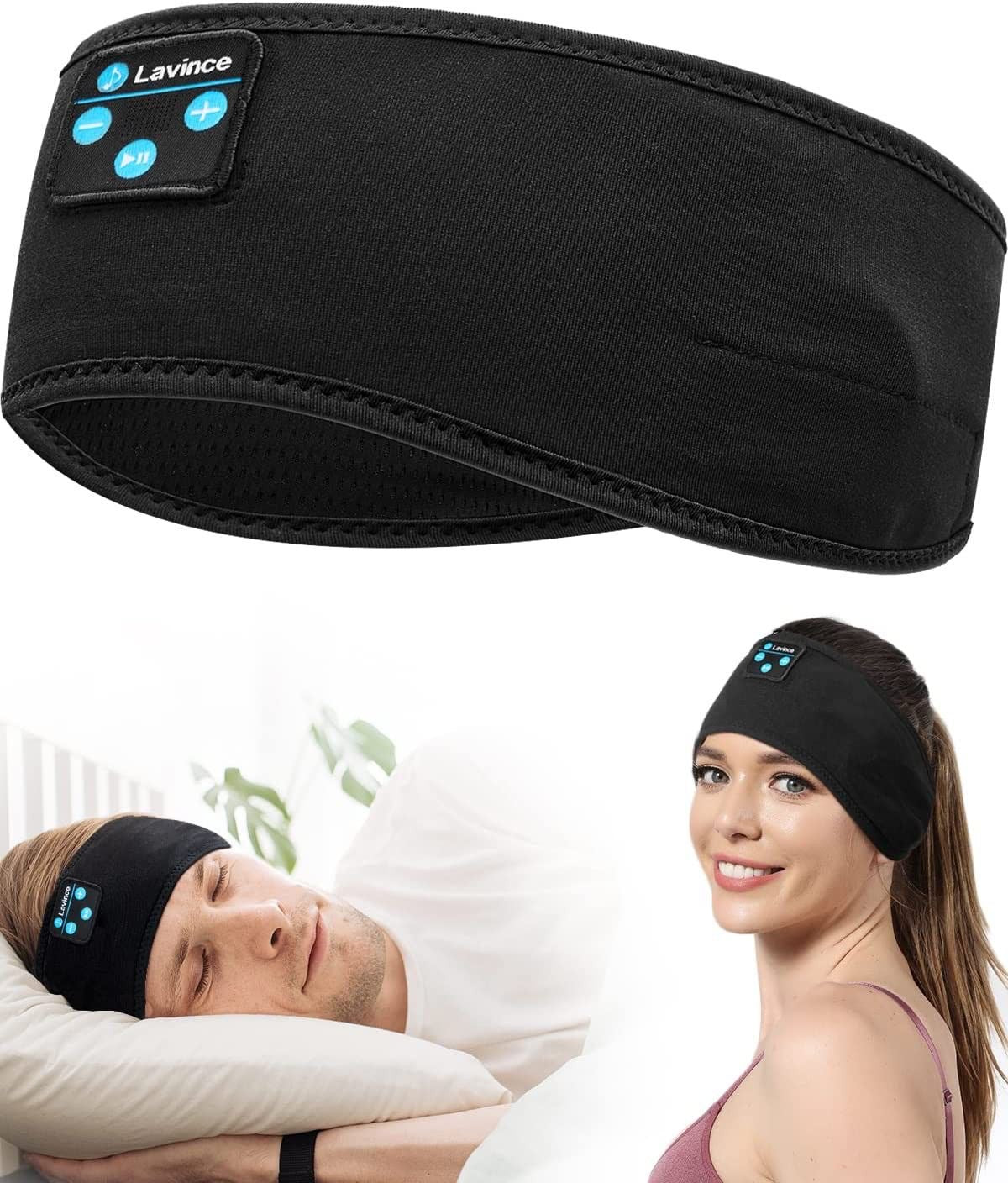 Bluetooth Sleep Headband – Wireless Music Headband with Built-In Headphones, Ultra-Soft Fabric, 10-Hour Battery Life