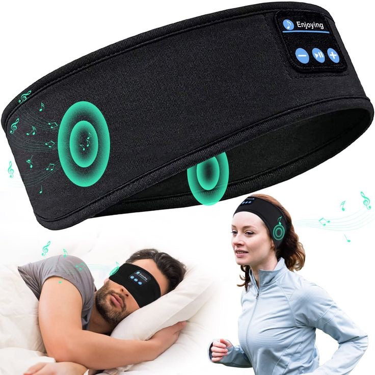 Bluetooth Sleep Headband – Wireless Music Headband with Built-In Headphones, Ultra-Soft Fabric, 10-Hour Battery Life