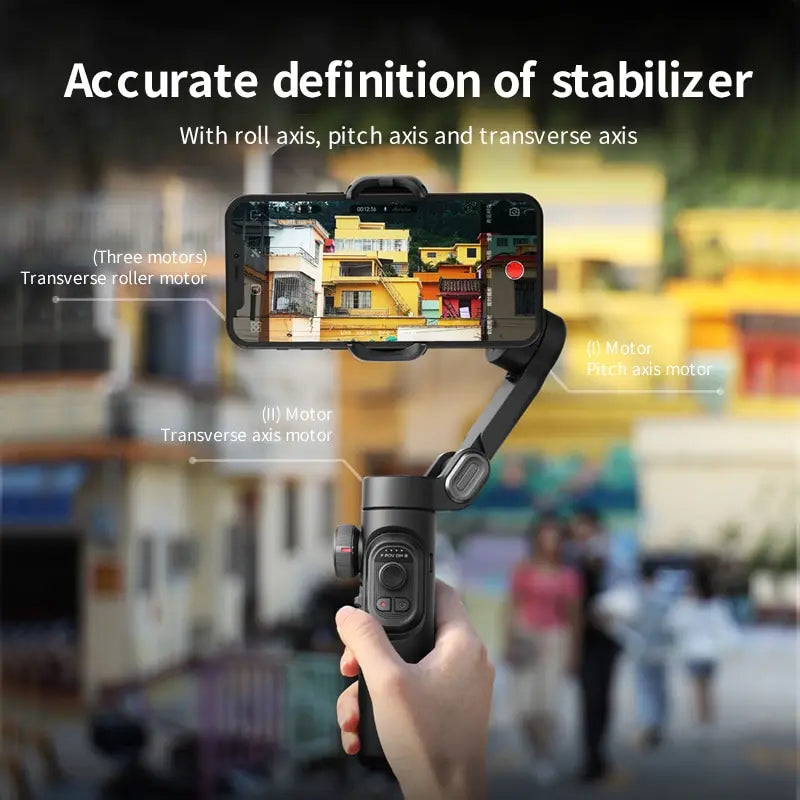 3-Axis Foldable Gimbal Stabilizer for Smartphones – Handheld Vlog & Video Recording Anti-Shake Mount