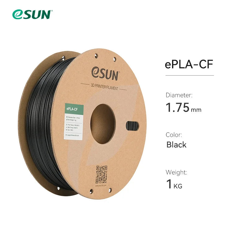 Esun Carbon Fiber PLA Filament – 1KG 1.75MM High-Strength, Fast Printing 3D Printer Filament