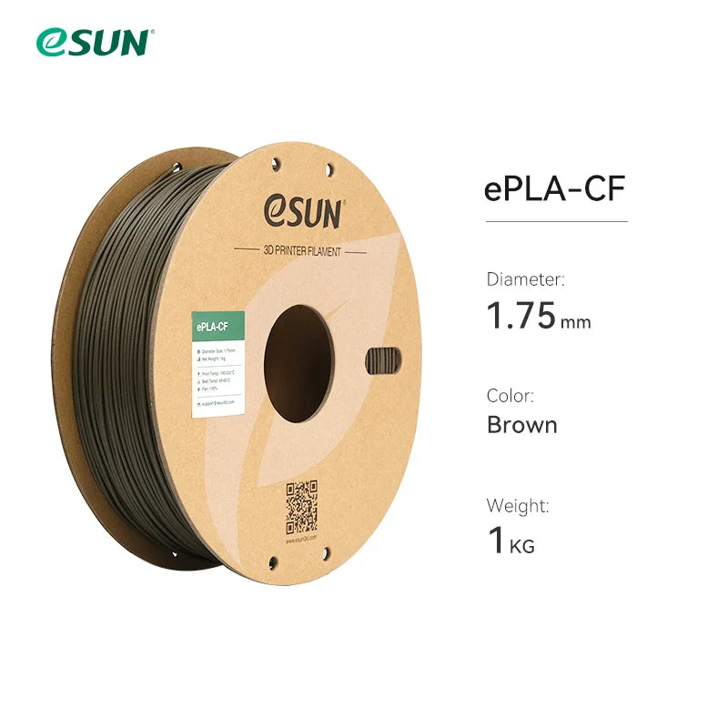 Esun Carbon Fiber PLA Filament – 1KG 1.75MM High-Strength, Fast Printing 3D Printer Filament