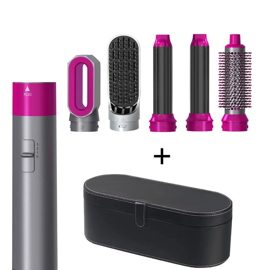 5-in-1 Hair Styling Tool Set – Dryer, Straightener, Curling Iron & Hot Air Brush Combo