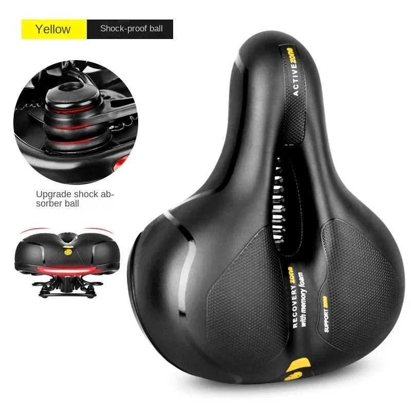 Shock-Absorbing Breathable Bike Saddle – Ergonomic Comfort Seat for MTB & Road Bikes