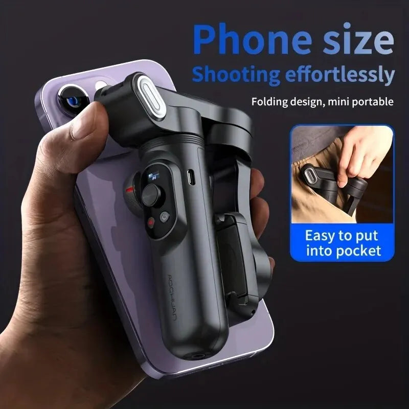 3-Axis Foldable Gimbal Stabilizer for Smartphones – Handheld Vlog & Video Recording Anti-Shake Mount
