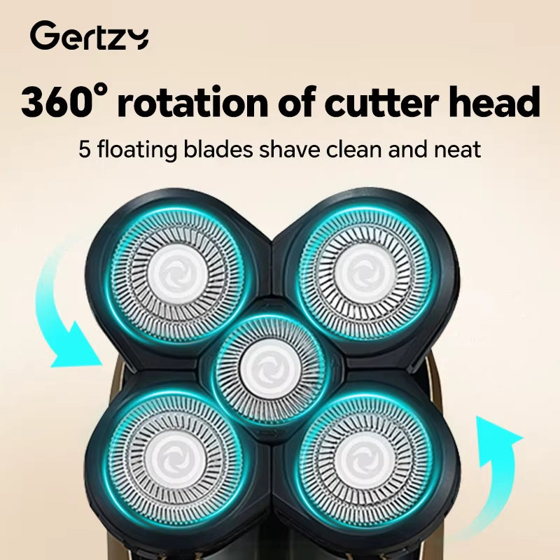 5-in-1 Bald Head & Beard Trimmer – USB Rechargeable Grooming Kit for Men
